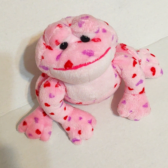 Love Frog by Ganz Pink with Red & Purple Hearts - Picture 4 of 6